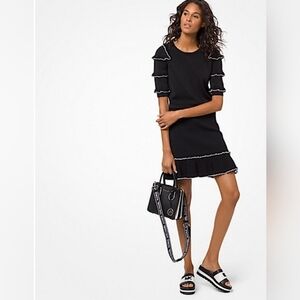 Michael Kors Contrast Trim Ruffle Skirt Set